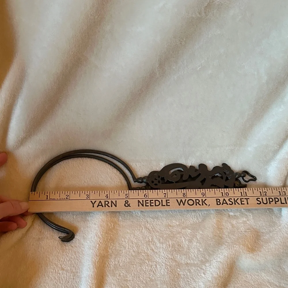 2 set Ornate Metal Wall Hooks in Blackened Bronze Finish